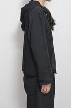 Load image into Gallery viewer, TABLE CLOTH ZIP-UP HOODIE/BLK/01 size_001
