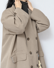 将图片加载到图库查看器，Flower charm pea coat / peach skin
