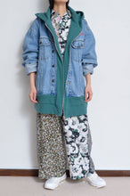 Load image into Gallery viewer, your right things in 代官山 蔦屋書店 出品中〜11/3まで:DENIM * BACK PILE HOODIE/GREEN/YELLOW
