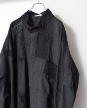 将图片加载到图库查看器，Black Table Cloth Field Coat
