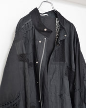 将图片加载到图库查看器，Black Table Cloth Field Coat
