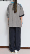 Load image into Gallery viewer, OPEN COLLAR SH_GRAY LINEN
