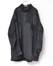 将图片加载到图库查看器，Black Table Cloth Field Coat
