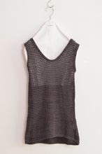 Load image into Gallery viewer, MESH KNIT TANK TOP / D.BRN
